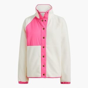 NWT JCREW Sherpa jacket with snaps M